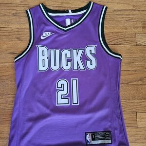 Nike Bucks Purple Jersey